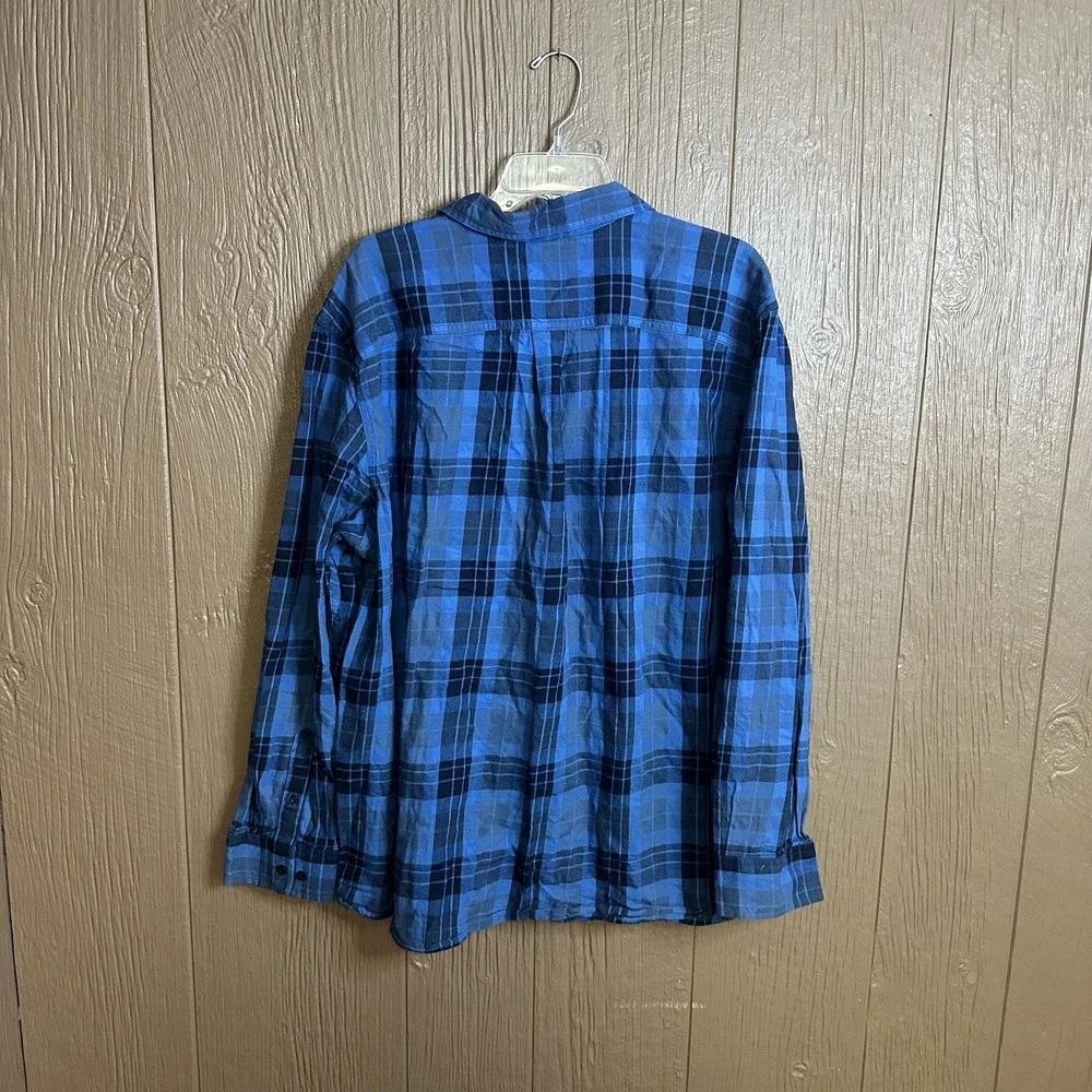 THE NORTH FACE Arroyo  Flannel Button-Down Shirt Sz XL Blue Lumberjack Outdoor